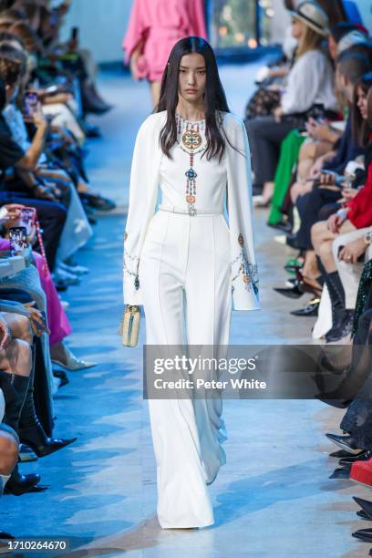 Model walks the runway during the Elie Saab Womenswear Spring/Summer 2024 show as part of Paris Fashion Week on September 30, 2023 in Paris, France.