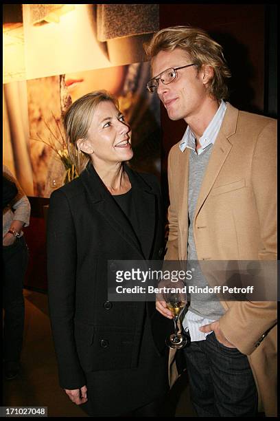 Claire Chazal, Arnaud Lemaire at The Dinner Presentation Of The Autumn Winter 2010 / 2011 Pret A Porter Collection Of Myriam And Laurence Ullens .