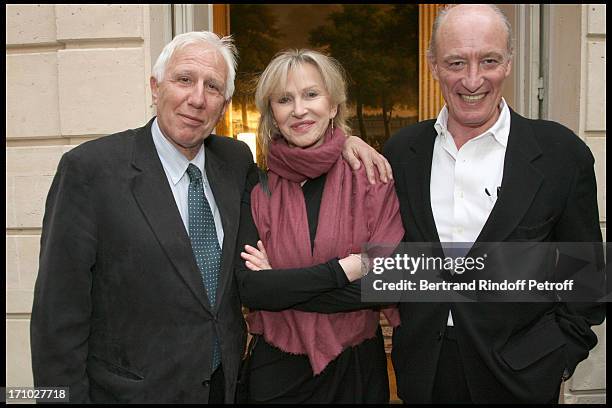 Professeur Alain Deloche, Marine Jacquemin, Pascal Desprez at Muriel Robin Is Honoured With The Title Chevalier De La Legion D'Honneur At Palais De...