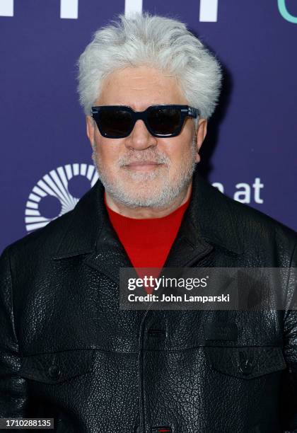 Pedro Almodóvar attends "Strange Way Of Life" screening during the 61st New York Film Festival at Alice Tully Hall, Lincoln Center on September 30,...