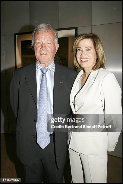 Jean Loup Chretien and Catherine Alric - Exhibition launch "La Tentation de L'espace" at the Louis Vuitton space in Paris.