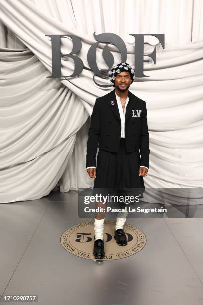 Usher attends the #BoF500 Gala during Paris Fashion Week at Shangri-La Hotel Paris on September 30, 2023 in Paris, France.