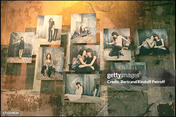 Photos De Jane Birkin and Lou Doillon,muse of the season, by Kate Barry, photographer of the winter collection 2007 - La Redoute exhibition launch of...