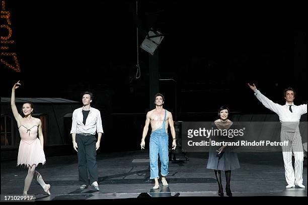 Isabelle Ciaravola, Nicolas Le Riche, Jeremie Belingard, Eleonora Abbagnato, Benjamin Pech at Arop Gala "Roland Petit" At Opera Garnier In Paris.