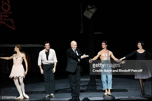 Isabelle Ciaravola, Nicolas Le Riche, choreographer Roland Petit, Jeremie Belingard, Eleonora Abbagnato at Arop Gala "Roland Petit" At Opera Garnier...