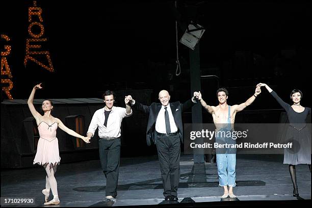 Isabelle Ciaravola, Nicolas Le Riche, choreographer Roland Petit, Jeremie Belingard, Eleonora Abbagnato at Arop Gala "Roland Petit" At Opera Garnier...