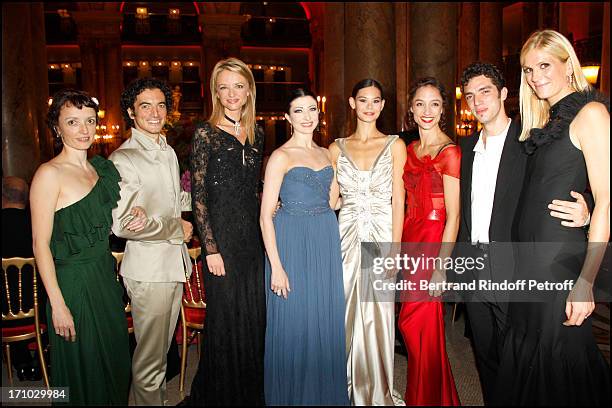 Delphine Arnault and Segolene Gallienne with star dancers, Stephane Bullion, Isabelle Ciaravola, Alice Renavand, Dorothee Gilbert and Jeremie...