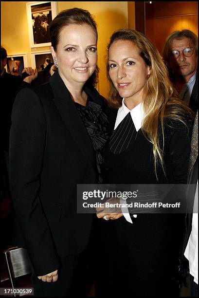 Victoria Brynner and Princess Zahra Aga Khan at Exhibition Opening Of Yul Brynner's "A Photographic Journey" At Galerie Du Passage In Paris.