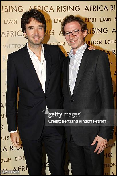 Antoine Arnault and Son Cousin Ludovic Watine Arnault at "Every Journey Began In Africa" Party For The Exhibition "Africa Rising" And The Discovery...
