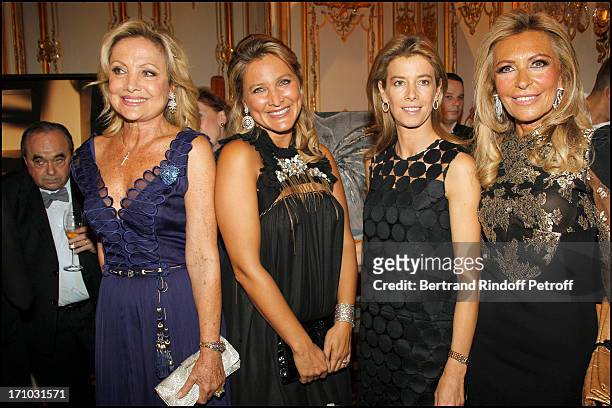 Baroness Gerard of Waldner, Madame Olivier Dassault , Madame Brice Hortefeux , Nicole Weinberg at Dinner At Hotel Dassault In Benefit Of Association...