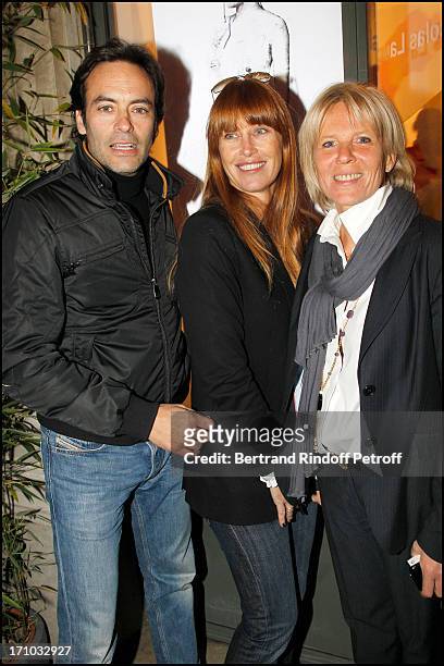 Anthony Delon with his wife Sophie Clerico Delon, Sophie Litras at Exhibition Opening Of The Collection "Nicolas Laugero Lasserre" At Gallery Galerie...
