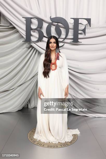 Sonam Kapoor attends the #BoF500 Gala during Paris Fashion Week at Shangri-La Hotel Paris on September 30, 2023 in Paris, France.