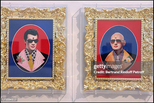 Pierre and Gilles, self-portrait - Pierre and Gilles exhibition launch "Double Je" at the "Jeu De Paume" museum followed by a dinner in honor of the...