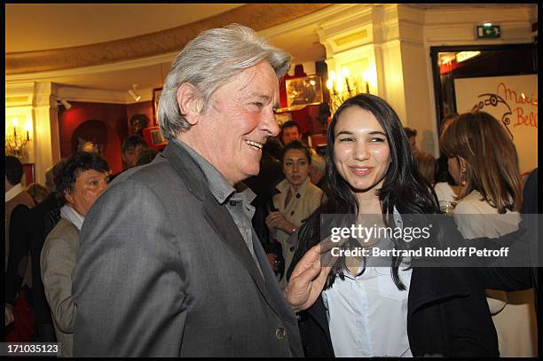 Alain Delon and Lisa Masker at Homage To Jean-Claude Brialy At Theatre Des Bouffes Parisiens .