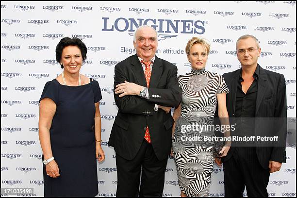 Florence Ollivier Lamarque Walter Von Kanel , Patricia Kaas, Cyril Prieur at Charity Dinner Sponsored By Longines "Elegance Is An Attitude" In...