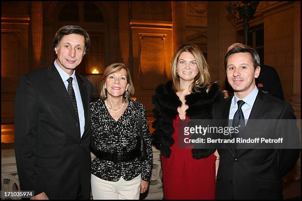 Patrick De Carolis and wife Carol Ann, Baronne Arielle De Rothschild, Christophe Beaux at The 25th Anniversary Celebration Of American Friends Of The...
