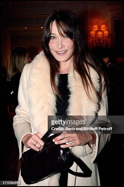 Carla Bruni - Premiere of the movie "Le Deuxieme Souffle" at the UGC Normandie cinema in Paris and dinner at the Four Seasons Hotel George V given to...