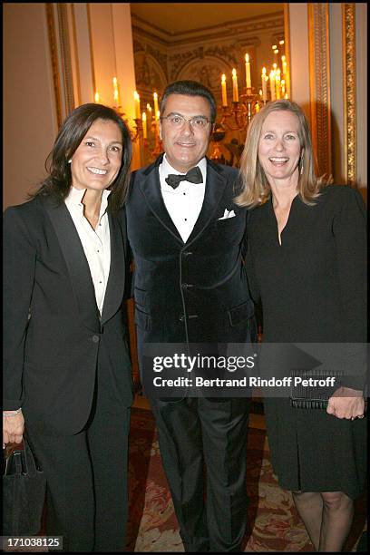 Agnes and Bruno Cromback, Madame Henri Giscard D'Estaing at The Traditional Christmas Dinner At The British Embassy In Paris.