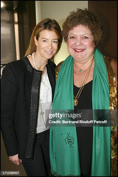 Madame Brice Hortefeux, Brigitte Enguerer at Private View Of The ExhibitionTreasors From Ancient China At The Gallerie De Christian Deydier In Paris.