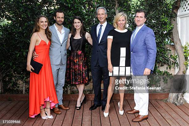 Natalie Portman, Benjamin Millepied, Catharine Soros, Jeffrey Soros, Sutton Stracke and Christian Stracke attend 2013 Los Angeles Dance Project...