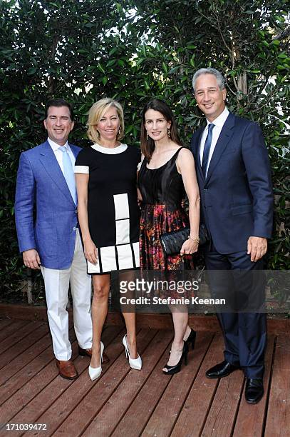 Christian Stracke, Sutton Stracke, Catharine Soros and Jeffrey Soros attend 2013 Los Angeles Dance Project Benefit Gala on June 20, 2013 in Los...