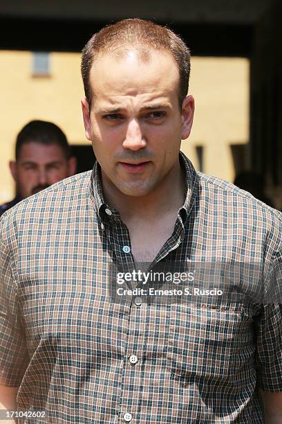 Michael Kobold, a friend of James Gandolfini's family, arrives at the morgue of Policlinico Umberto I Hospital on June 21, 2013 in Rome, Italy. The...