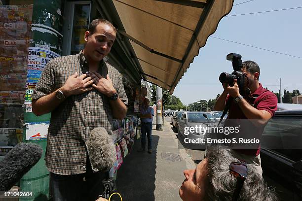 Michael Kobold, a friend of James Gandolfini's family, informs the media about a press conference in the afternoon at Policlinico Umberto I Hospital...