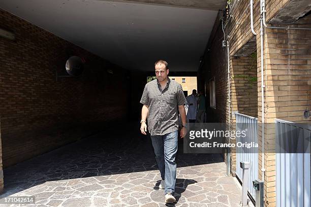 Michael Kobold, a friend of James Gandolfini's family arrives at the morgue of Policlinico Umberto I Hospital on June 21, 2013 in Rome, Italy. The...