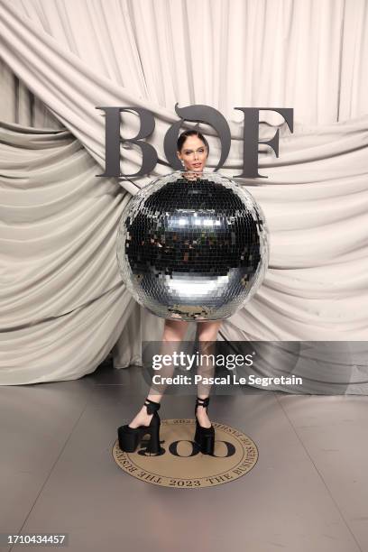 Coco Rocha attends the #BoF500 Gala during Paris Fashion Week at Shangri-La Hotel Paris on September 30, 2023 in Paris, France.