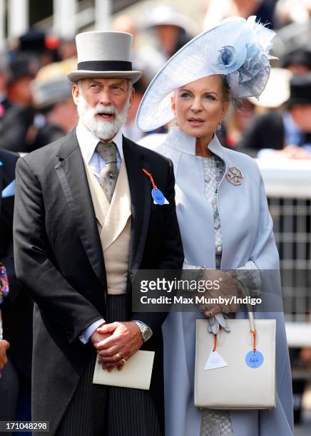 Prince Michael of Kent and Princess Michael of Kent attend Day 4 of Royal Ascot at Ascot Racecourse on June 21, 2013 in Ascot, England.