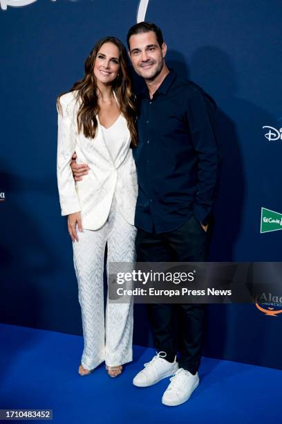 Singer Nuria Fergo poses at a photocall prior to a concert to celebrate 100 years of Disney history, on 30 September, 2023 in Madrid, Spain. During...