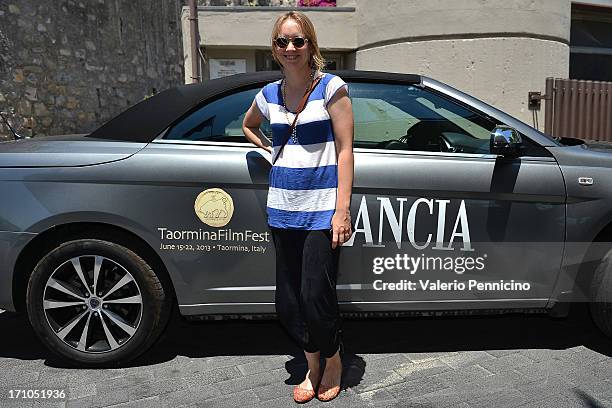 Elena Bouryka arrives in Taormina during the Taormina Filmfest 2013 on June 21, 2013 in Taormina, Italy.