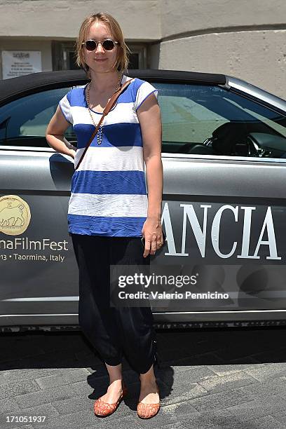 Elena Bouryka arrives in Taormina during the Taormina Filmfest 2013 on June 21, 2013 in Taormina, Italy.