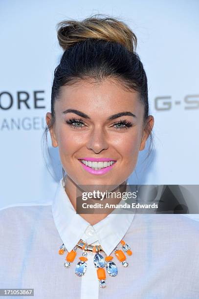 Actress Serinda Swan arrives at the Leica Store Los Angeles Grand Opening at Leica on June 20, 2013 in Los Angeles, California.