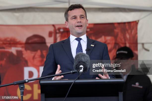 Leader David Seymour speaks as farmer lobby group Groundswell NZ gather in Auckland to raise awareness and urge people to vote in the general...