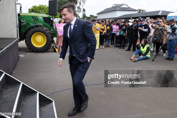 Leader David Seymour speaks as farmer lobby group Groundswell NZ gather in Auckland to raise awareness and urge people to vote in the general...