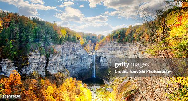 taughannock falls - フ��ィンガーレイク ストックフォトと画像