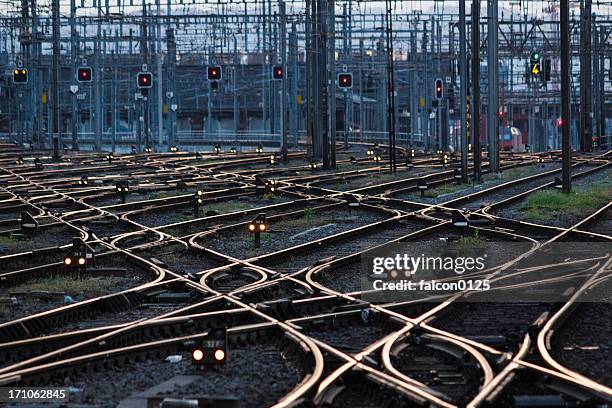 complexity of rail - tramway stockfoto's en -beelden