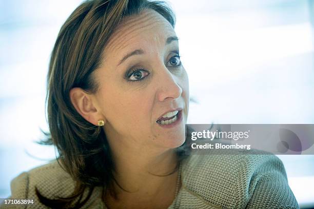 Claudia Ruiz Massieu Salinas, Mexico's Secretary of Tourism, speaks during an interview in New York, U.S., on Friday, June 21, 2013. Mexico's tourism...