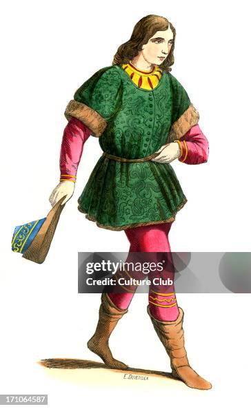 Young Italian - male costume of 15th century Young Italian - male costume of 15th century