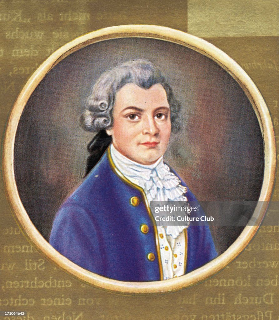 Gotthold Ephraim Lessing. Portrait of the German writer, philosopher and critic. After an 18th century miniature.