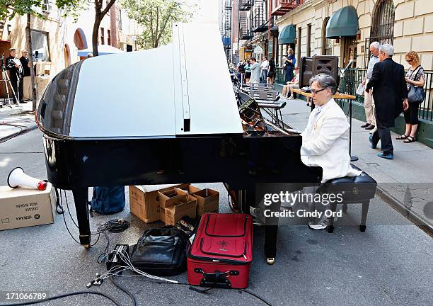 Composer Jed Distler plays the piano during The National Association Of Music Merchants NAMM Presents First Ever National Music Day And Make Music NY...