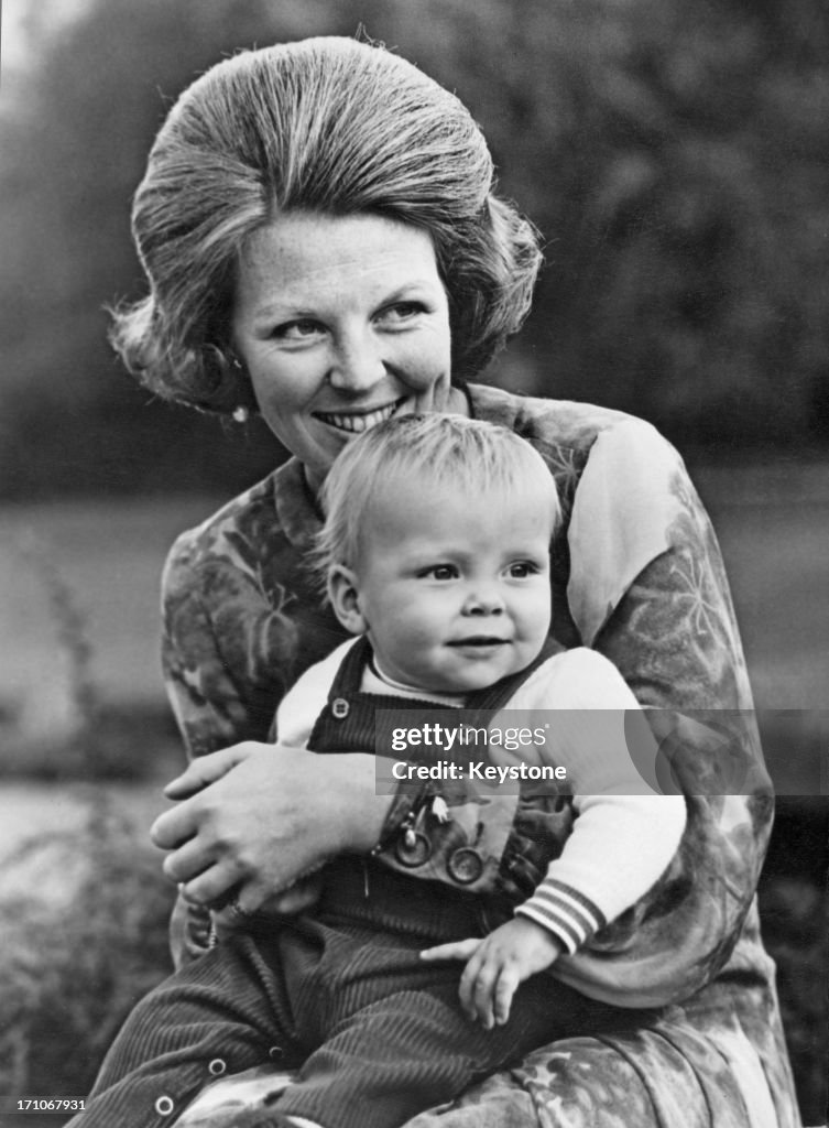 Beatrix With Baby Constantijn