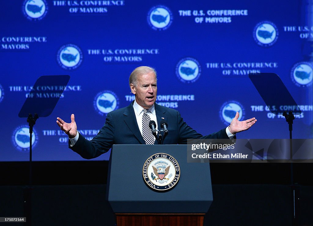 Vice President Biden Addresses U.S. Conference Of Mayors In Las Vegas