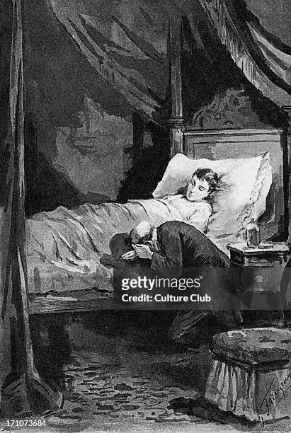 Anna Karenina - Anna Karenina by Lev Nikolayevich Tolstoy. Illustrations by Paul Frenzeny. Caption reads: 'Karenina in Anna's chamber during her...