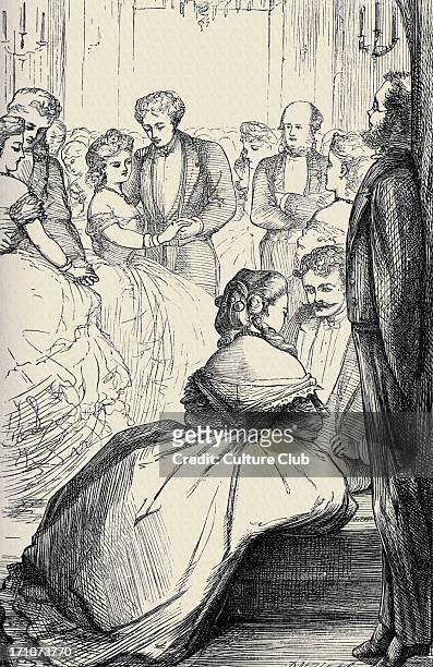 'Can you forgive her?' 'Can you forgive her?' Vol II by Anthony Trollope. First published in 1864 and 1865. Caption reads: 'Mr. Bott on the watch'. ....