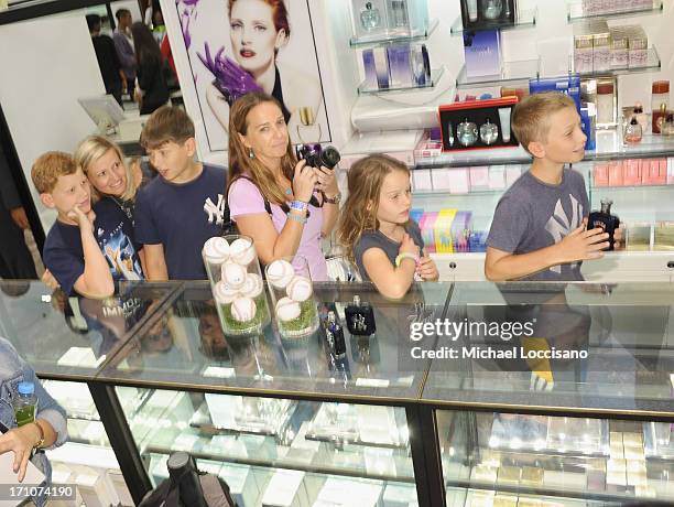 Young fans line up to get an autograph by Professional Baseball Player Mariano Rivera during The Mariano Rivera Signature Limited Edition EDT At Lord...