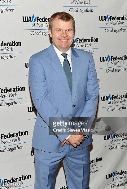 Rob Stringer, Chairman of the Columbia Records attends UJA-Federation Of New York Music Visionary Of The Year Award Luncheon at The Pierre Hotel on...
