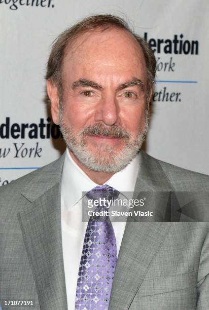Singer/songwriter Neil Diamond attends UJA-Federation Of New York Music Visionary Of The Year Award Luncheon at The Pierre Hotel on June 21, 2013 in...