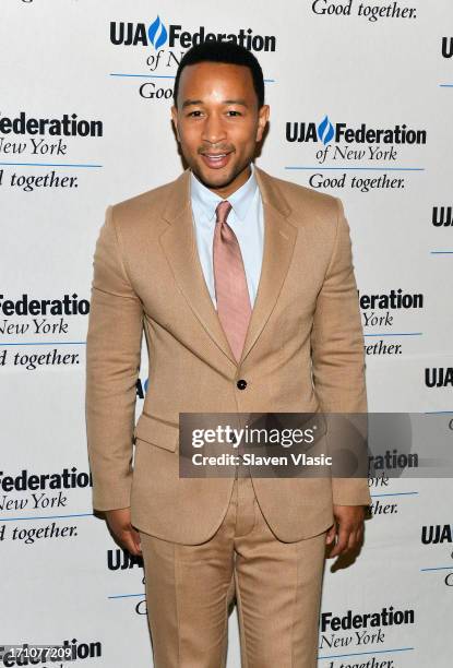 Singer/songwriter John Legend attends UJA-Federation Of New York Music Visionary Of The Year Award Luncheon at The Pierre Hotel on June 21, 2013 in...